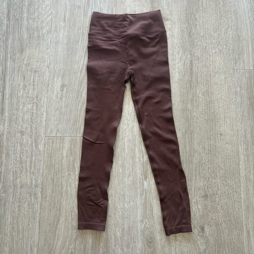 Buffbunny Ribbed Seamless Legging - Size M - Mocha